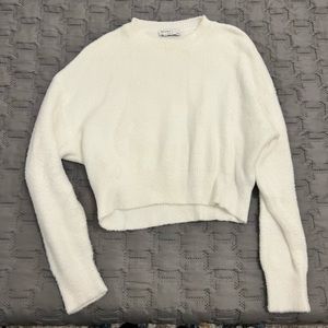 Fluffy crop sweater